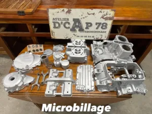 microbillage de pièce moteur